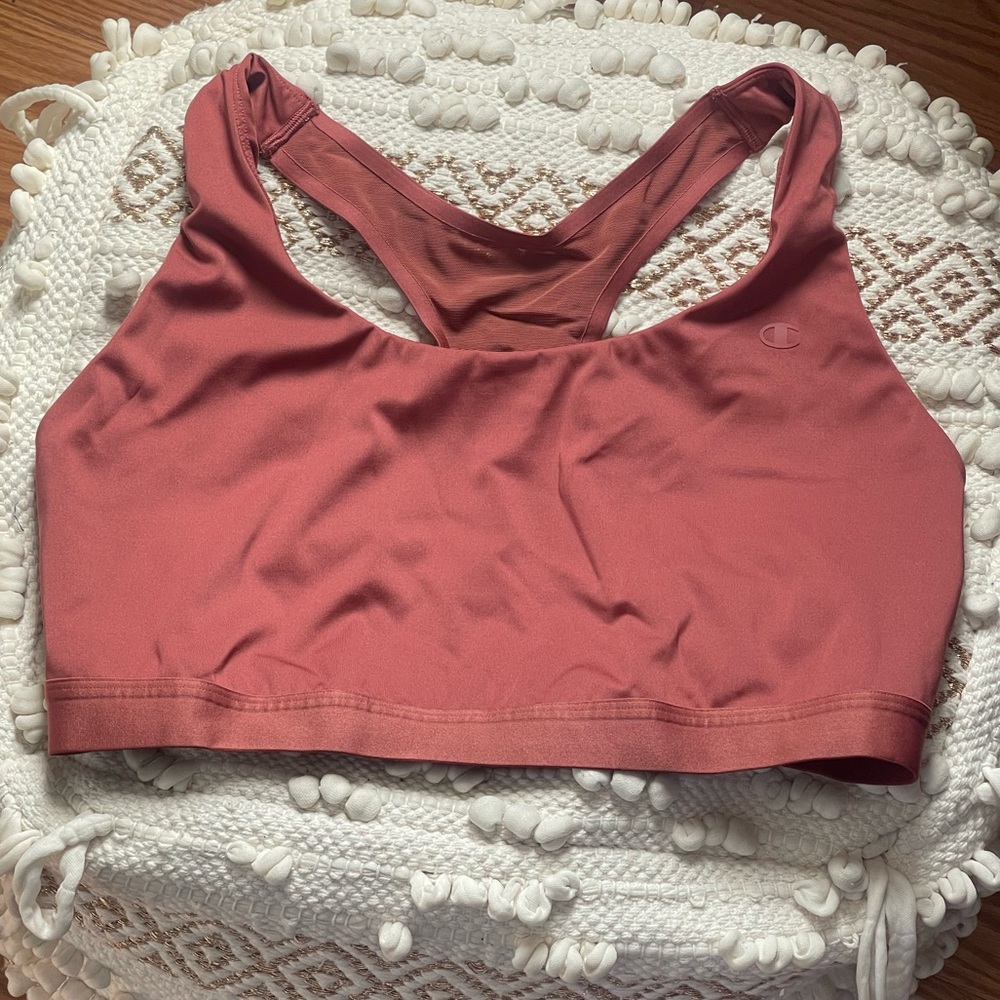 Champion Women's Coral Sports Bra Mesh Back Detail XL